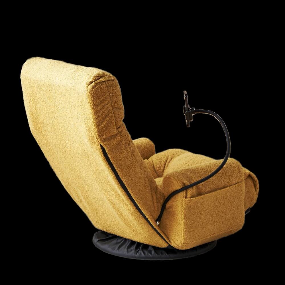 Alt View 2. Loheer - Loheer Adjustable Gaming Chair 360 Degree Rotatable Sofa Chair Yellow Lounge Chair for Living Room with Phone Holder - Yellow.