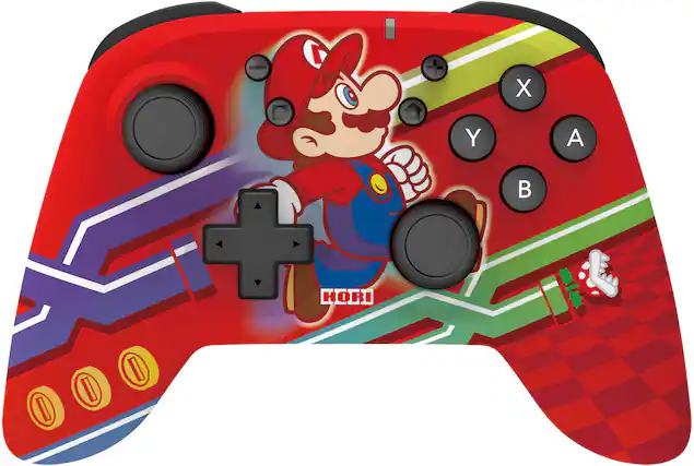 Front. Hori - Wireless Controller - HORI-Pad - Super Mario: Officially Licensed by Nintendo - Multicolor.