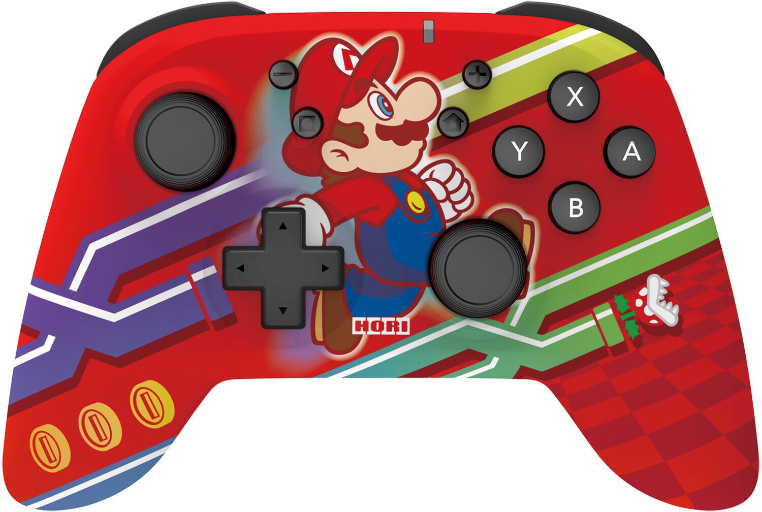 Front. Hori - Wireless Controller - HORI-Pad - Super Mario:  Officially Licensed by Nintendo - Multicolor.