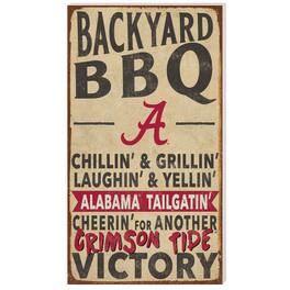 Jardine - Alabama Crimson Tide 11'' x 20'' Indoor/Outdoor BBQ Sign - Tan