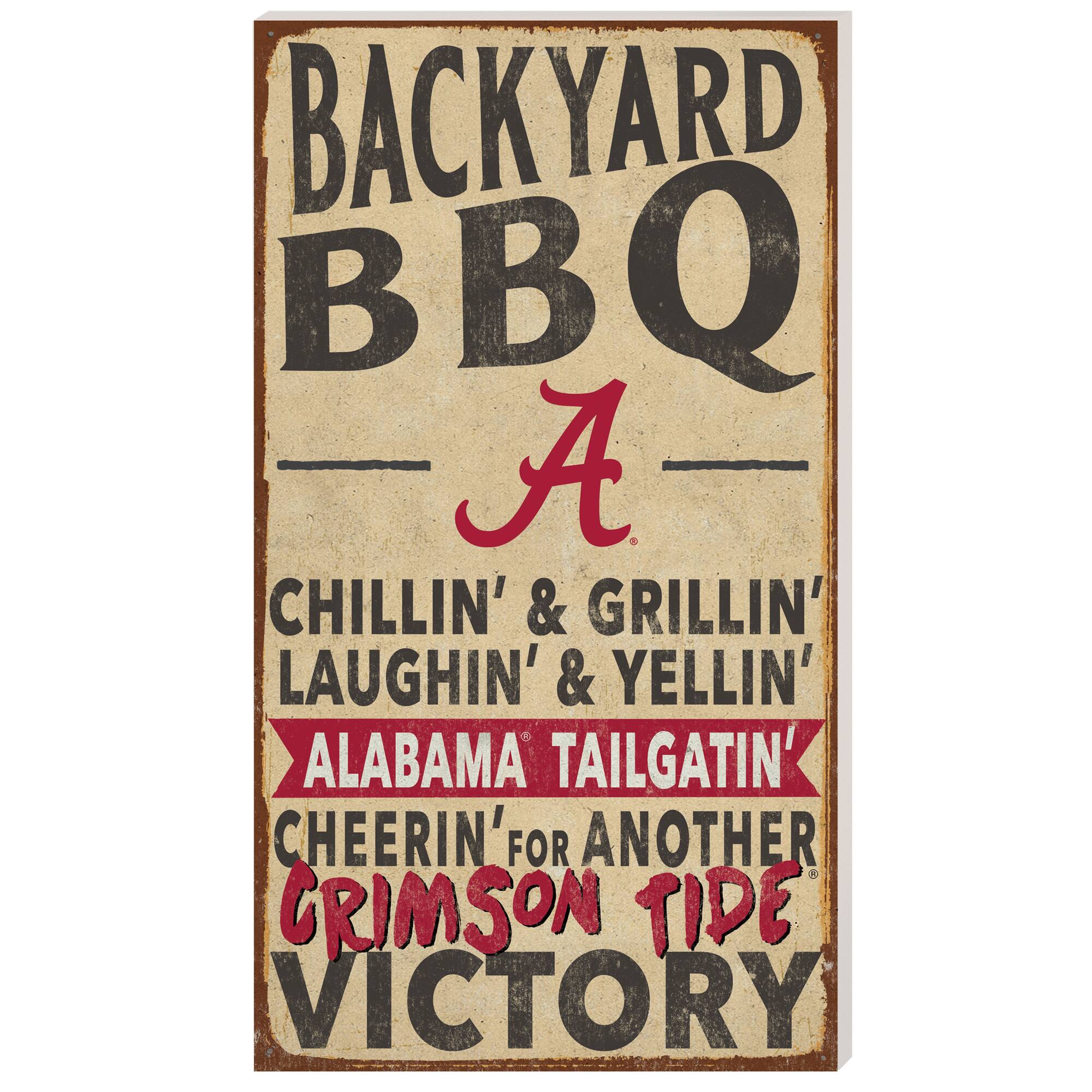 Alabama Crimson Tide 11'' x 20'' Indoor/Outdoor BBQ Sign