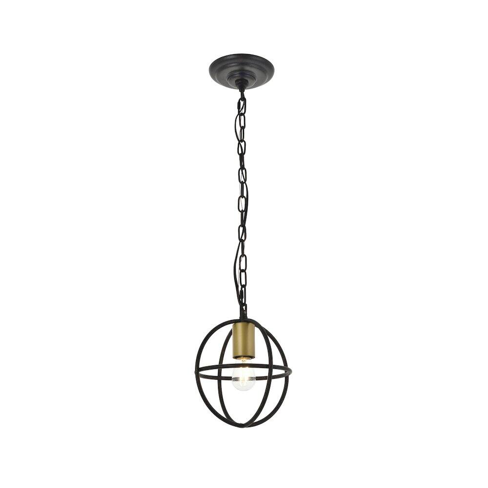 Alt View 7. Living District - Octavia 1 Light Brass And Dark Brown Pendant - Brass And Dark Brown.