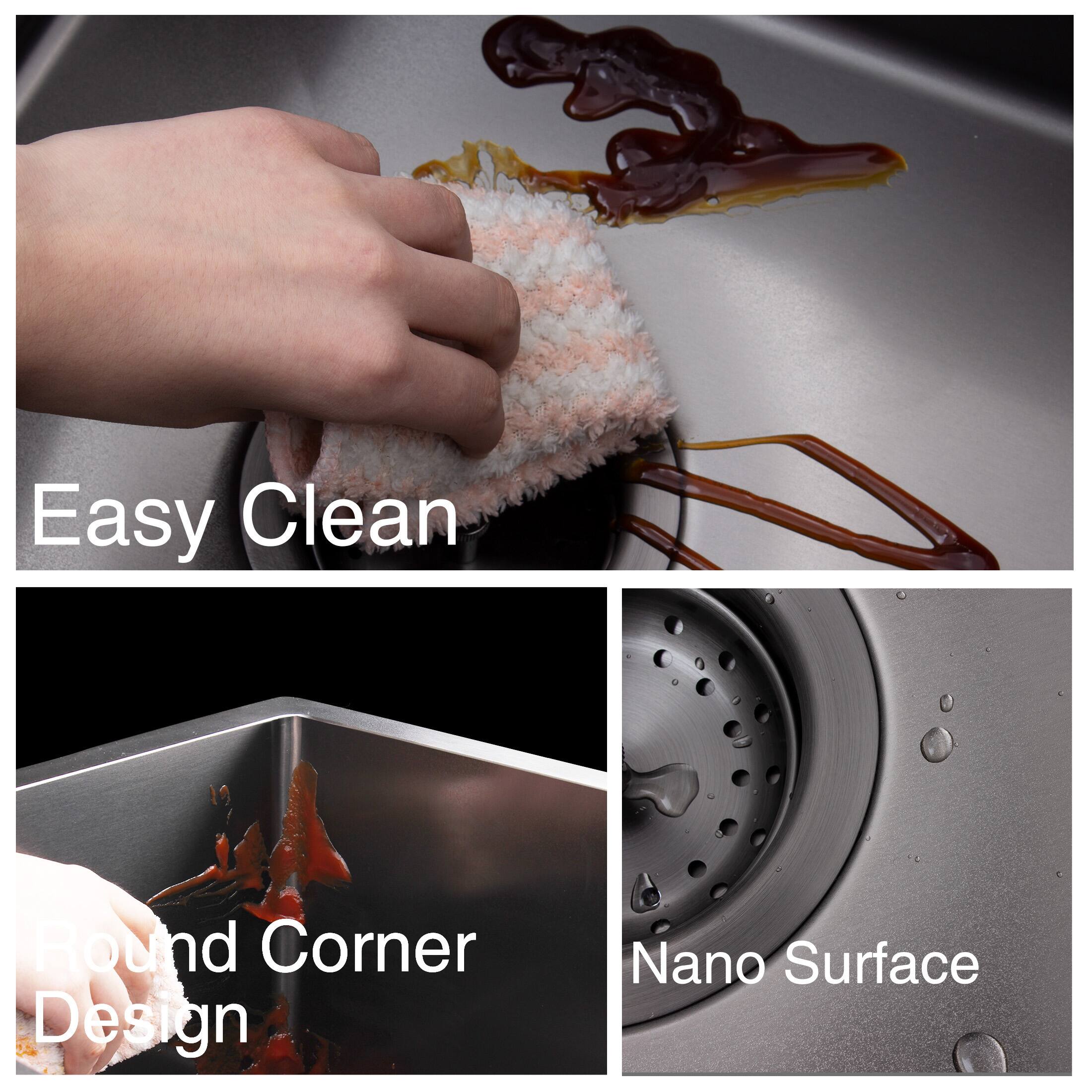 Easy Clean  
Round Corner Design  
Nano Surface