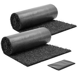 VEVOR - Rubber Mulch Mat Roll, 2 Rolls 96 x 24 in Recycled Rubber Mulch Mat, 0.5 Thick Cuttable, Reduced Weed Growth - Black