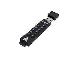 Apricorn - Apricon Aegis 16GB Secure Key 3NX - 256-Bit AES Encrypted USB 3.1 with FIPS 140-2 Level 3 & Keypad (ASK3-NX-16GB) - Black