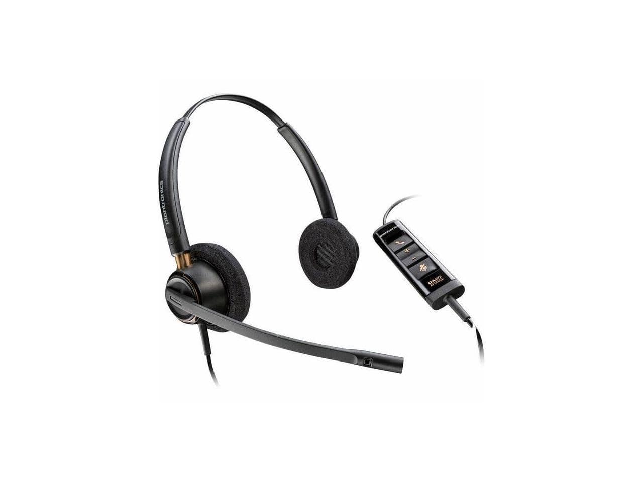 Poly - EncorePro 525 Stereo USB Headset - Noise Cancelling, Binaural - Black