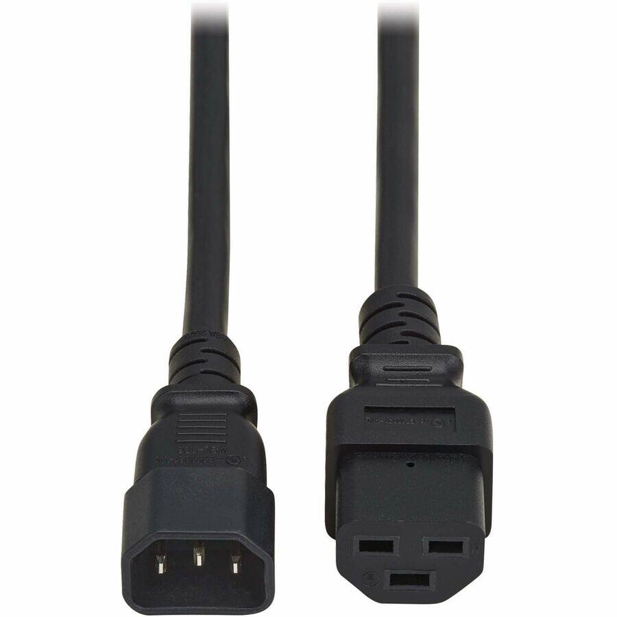 Alt View 5. Tripp Lite - Eaton Tripp Lite Series Power Cord, C14 to C21 - Heavy-Duty, 15A, 250V, 14 AWG, 4 ft. (1.2 m), Black - For Computer - Black.