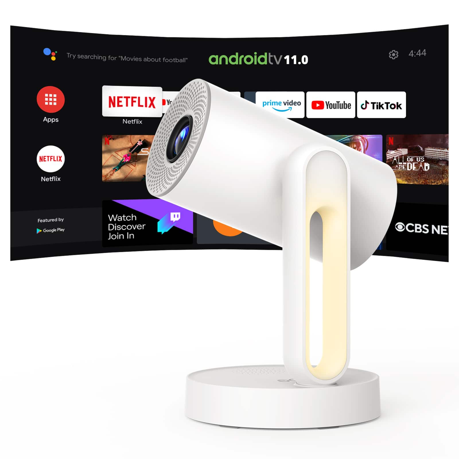 ETOE Starfish Plus 4K Portable Projector, Android TV 11.0 w