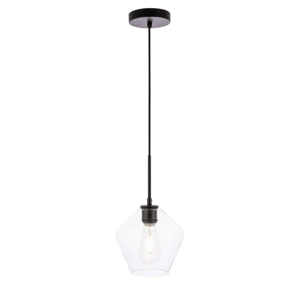 Living District - Gene 1 light pendant - Black And Clear Glass price history on PriceWatchPro
