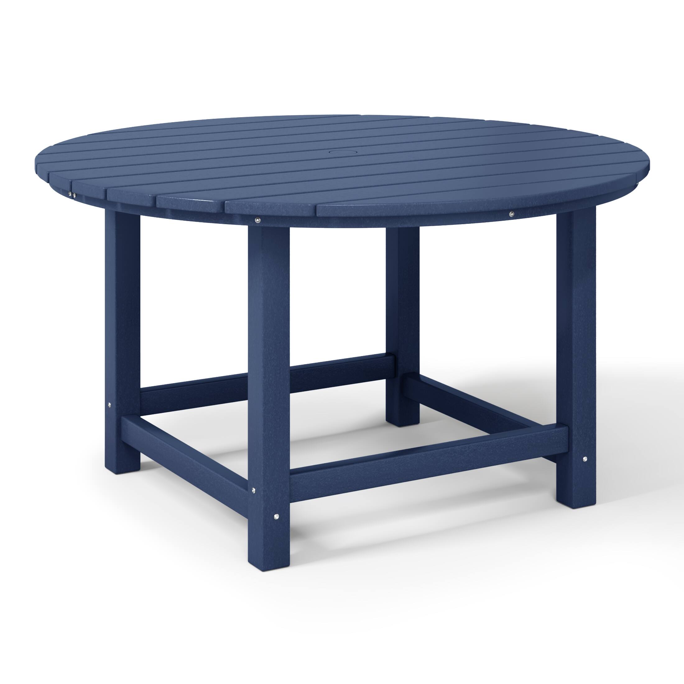 Left. WestinTrends - WestinTrends Malibu Kids 5-Piece HDPE Outdoor Patio Round Dining Table and Chairs Set - Navy Blue.
