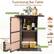 Functional Bar Table Shelves with door for convenient storage 32" Spacious Tabletop Snacks FREEU NN Top Inner Shelf Fruits Magnetic Door Catch Tableware Wines Bottom Inner Shelf