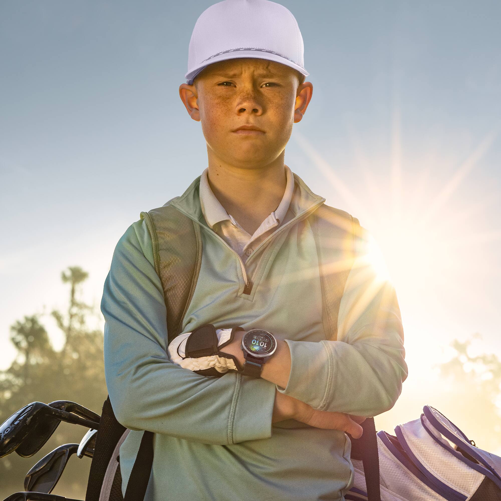 Back. Garmin - Garmin Approach J1 Junior GPS Golf watch - Silver with Lilac Band - Silver.