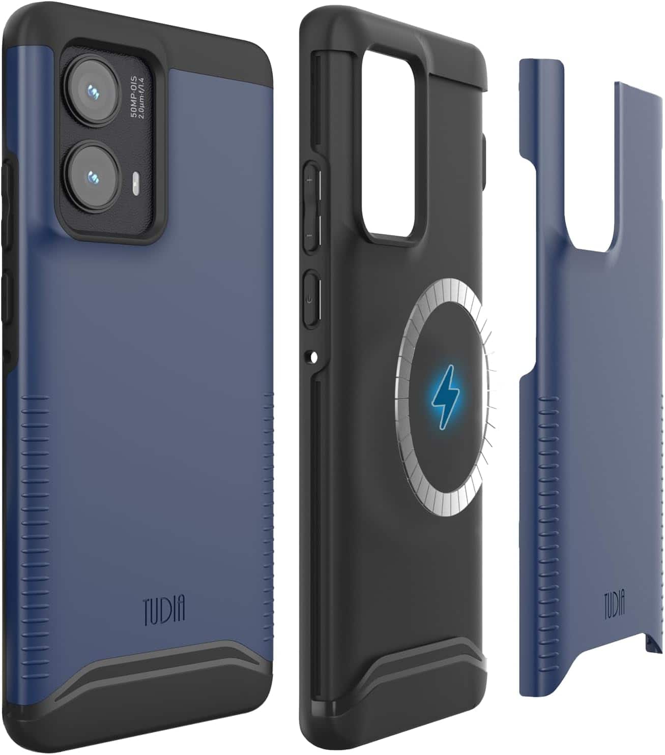 TUDIA - Merge for Motorola Edge 2024 Case 5G Magsafe Compatible Cover - Indigo Blue