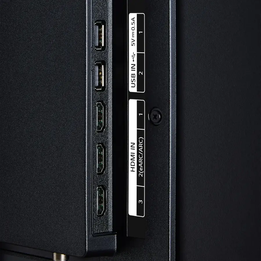 I 00 I I SEEUE  5V=0.5A 5V I ! IN USB IN HDMI 1 2 1 2 (eARC/ARC) 3 X