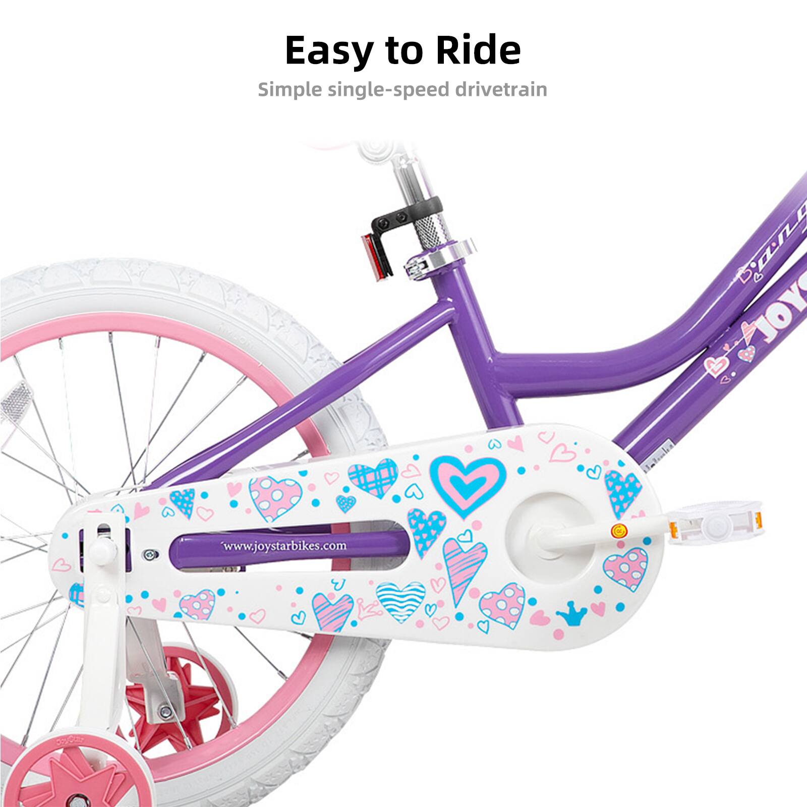 Easy to Ride  
Simple single-speed drivetrain  
www.joystarbikes.com