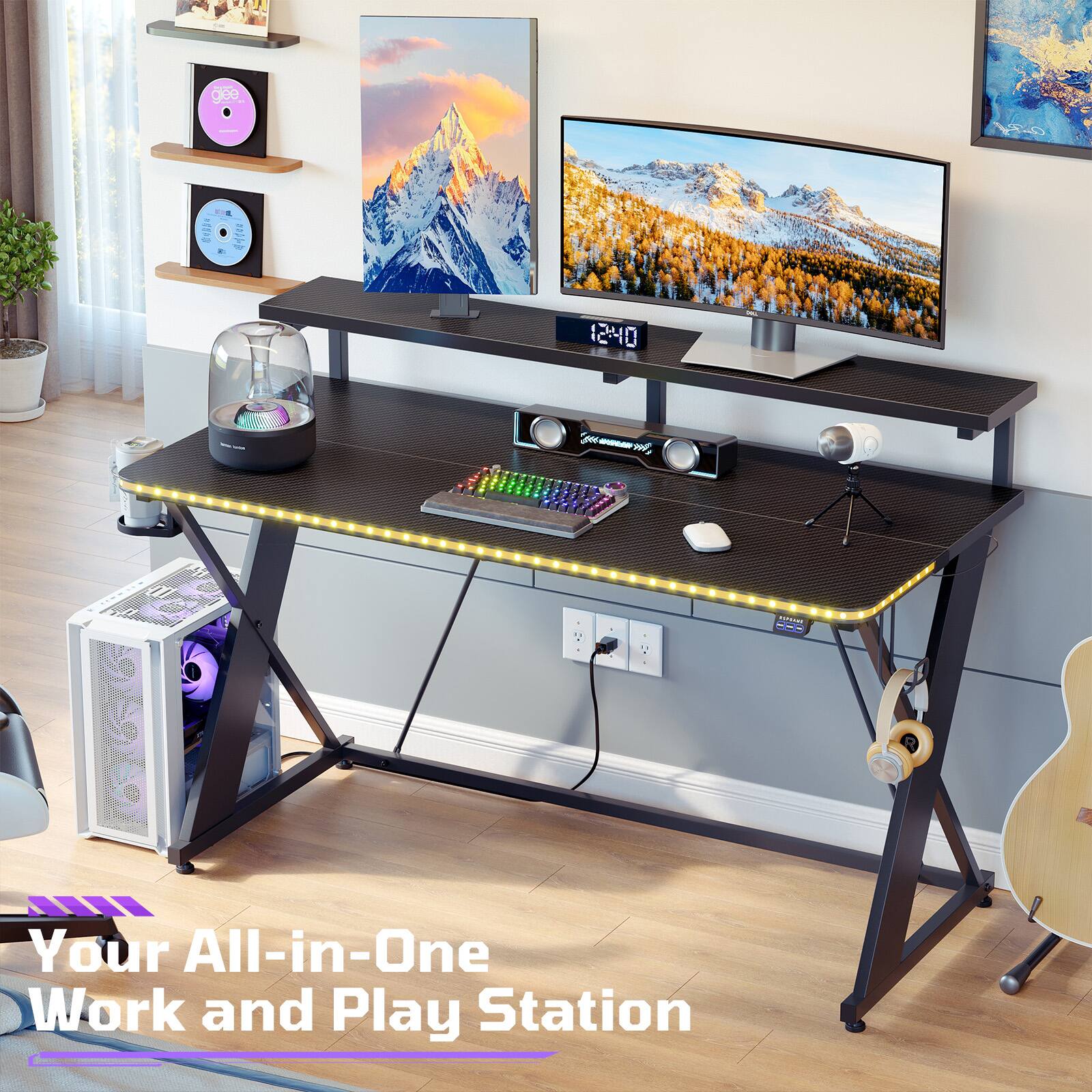 ge0. 40 E - 1240 Joe ima - . -0 Your All-in-One Work and Play Station