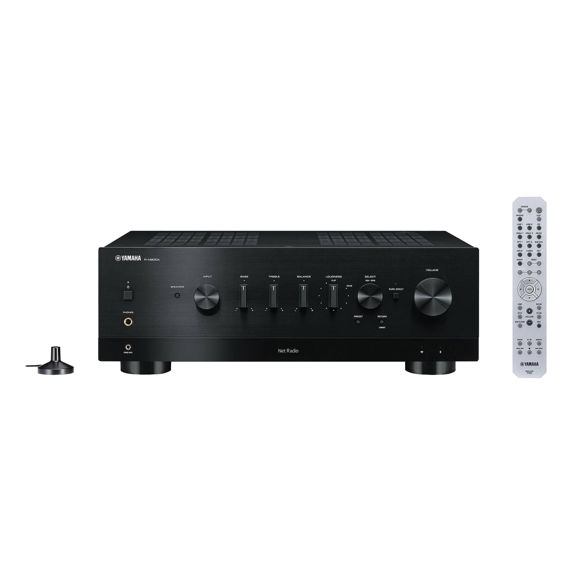 Yamaha - R-N800ABL Bluetooth 240-Watt 2.0-Channel Network Stereo Receiver with Remote - Black
