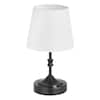 Front. VEVOR - Cordless Table Lamp, 5200mAh Built-in Rechargeable Battery Small Desk Lamp, 3-Level Brightness, Fabric Shade - Black.