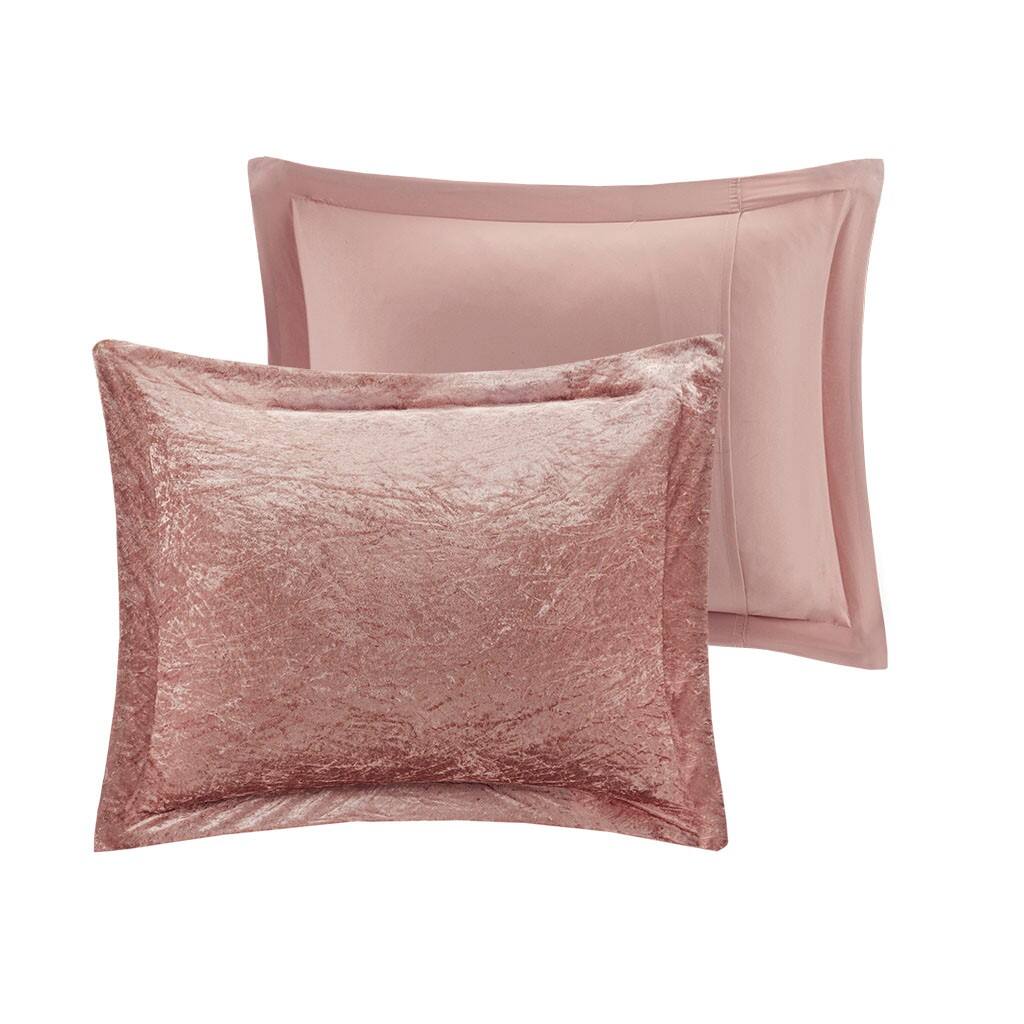 Alt View 4. Gracie Mills - Gracie Mills Andrea Velvet Comforter Set with Throw Pillow - Blush.