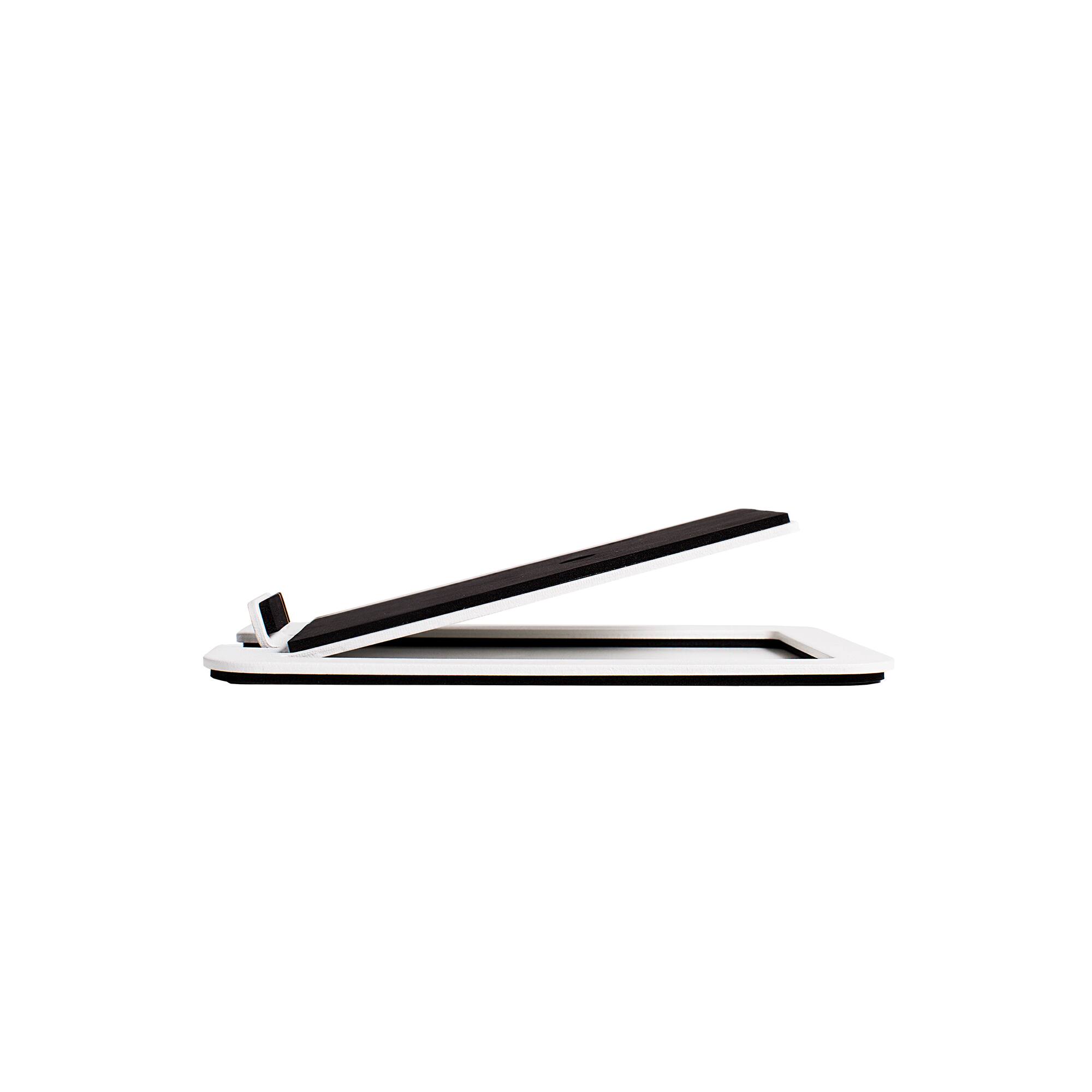 Left. Kanto - Angled Desktop Speaker Stands for Midsize Speakers, Pair - White.