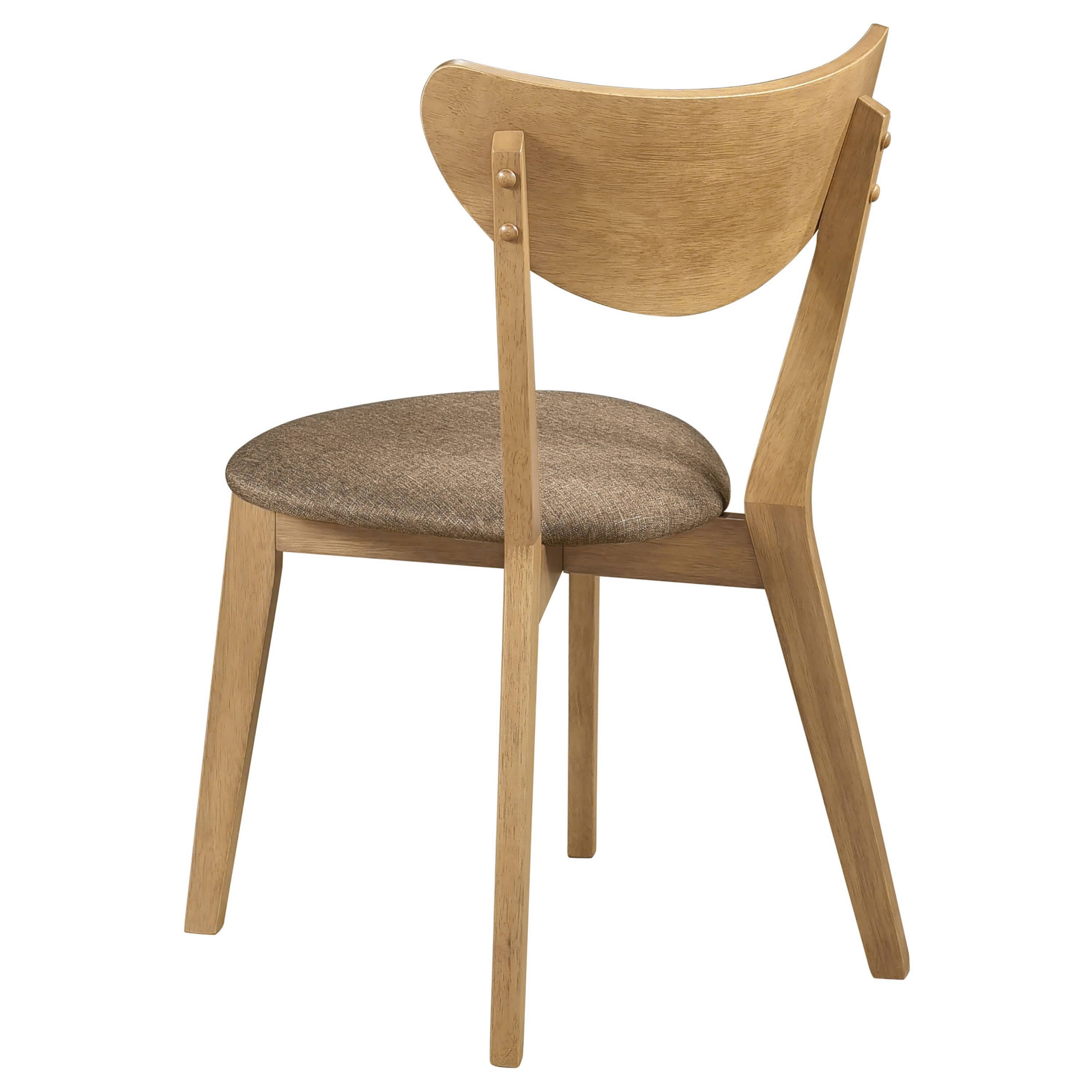 Alt View 2. Manhattan Lane - Evans Dining Chair Set of 2, Brown Fabric, Walnut Brown Hardwood, 17 Inch - Brown.