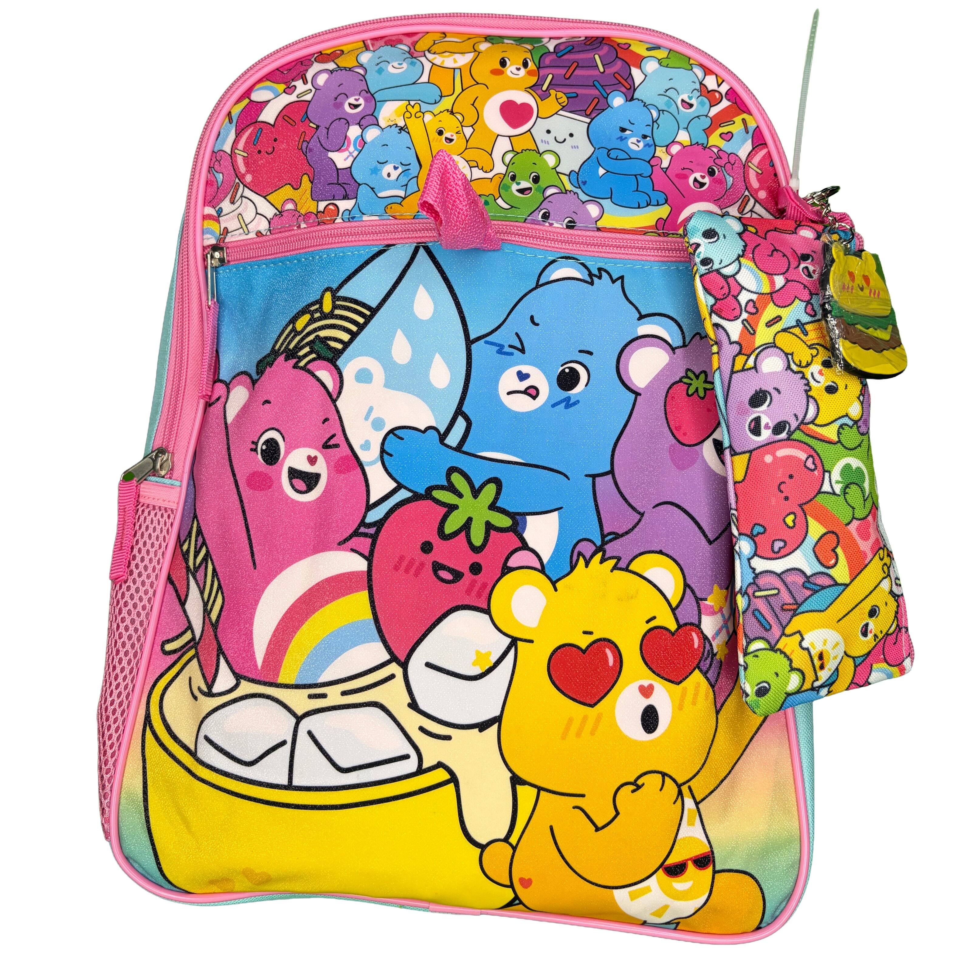 Alt View 4. Care Bears - Girls Care Bear 16" Backpack for School with Rectangular Lunch Bag, 5 Piece Set - Assorted Pre-Pack.