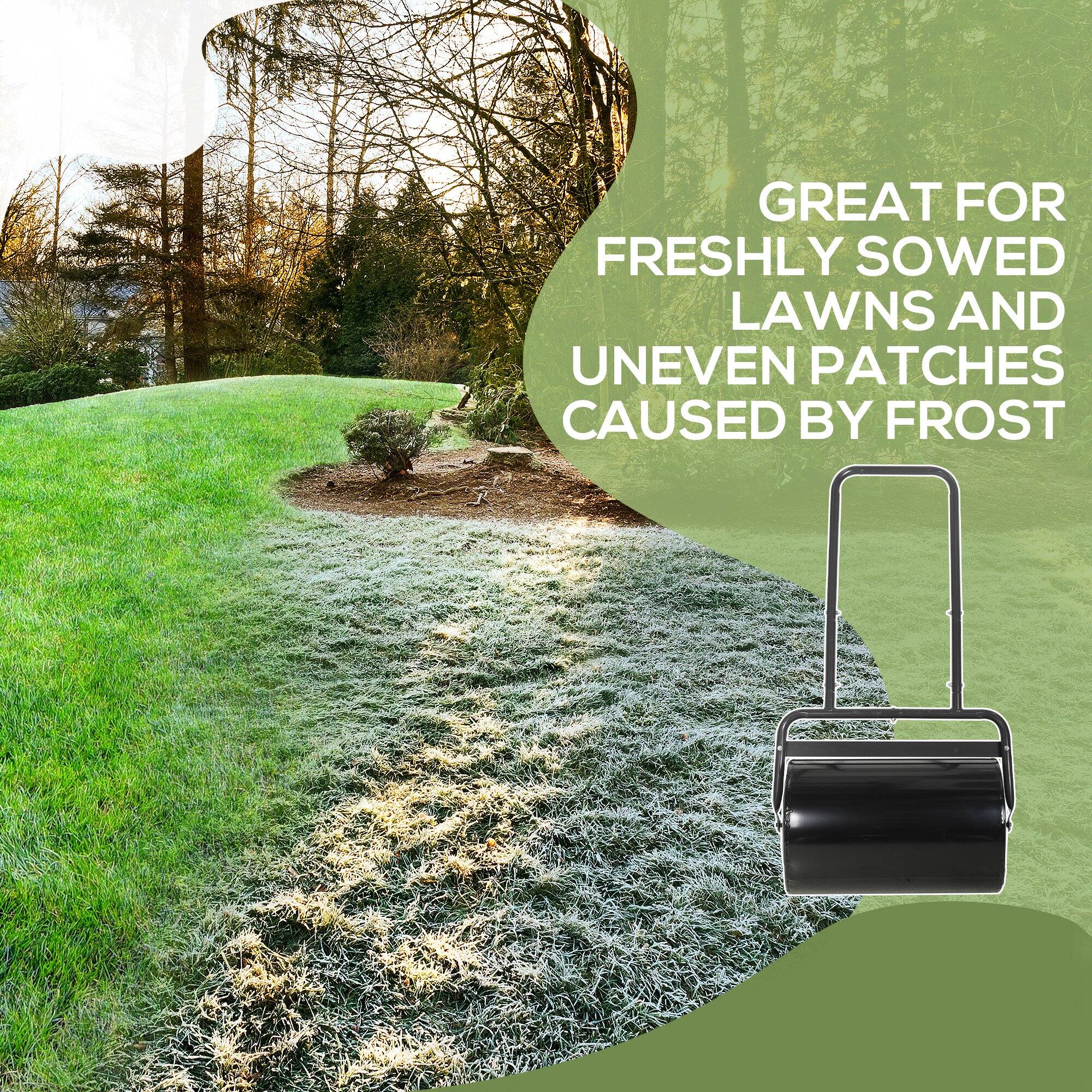GREAT FOR FRESHLY SOWED LAWNS AND UNEVEN PATCHES CAUSED BY FROST