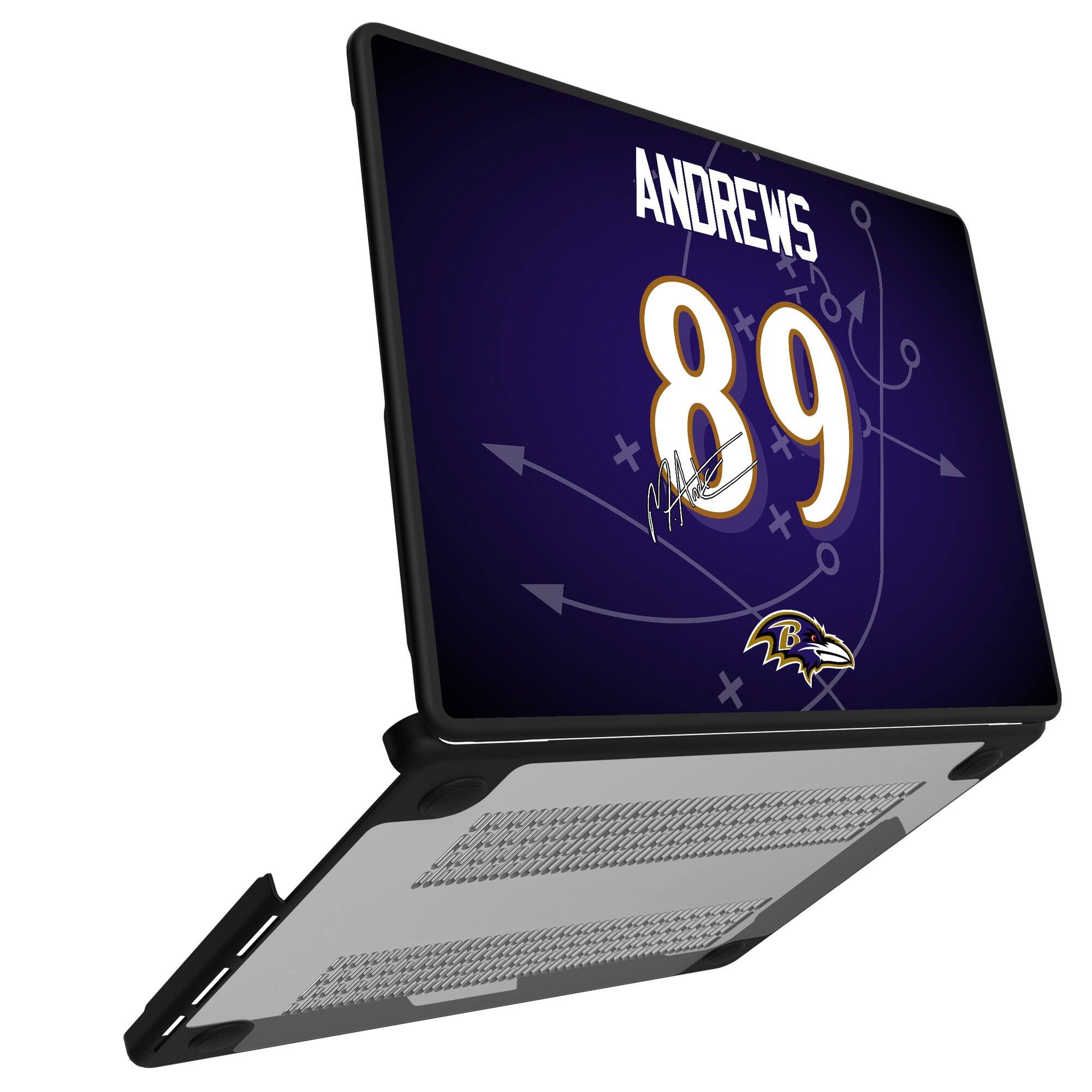 Alt View 1. Keyscaper - Mark Andrews Baltimore Ravens MacBook Case - Pro 14 in - Multicolor.