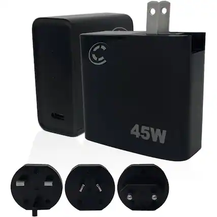 Front. Core SWX - Core SWX XPD-45 45W Universal USB-C PD Wall Charger with Cable.