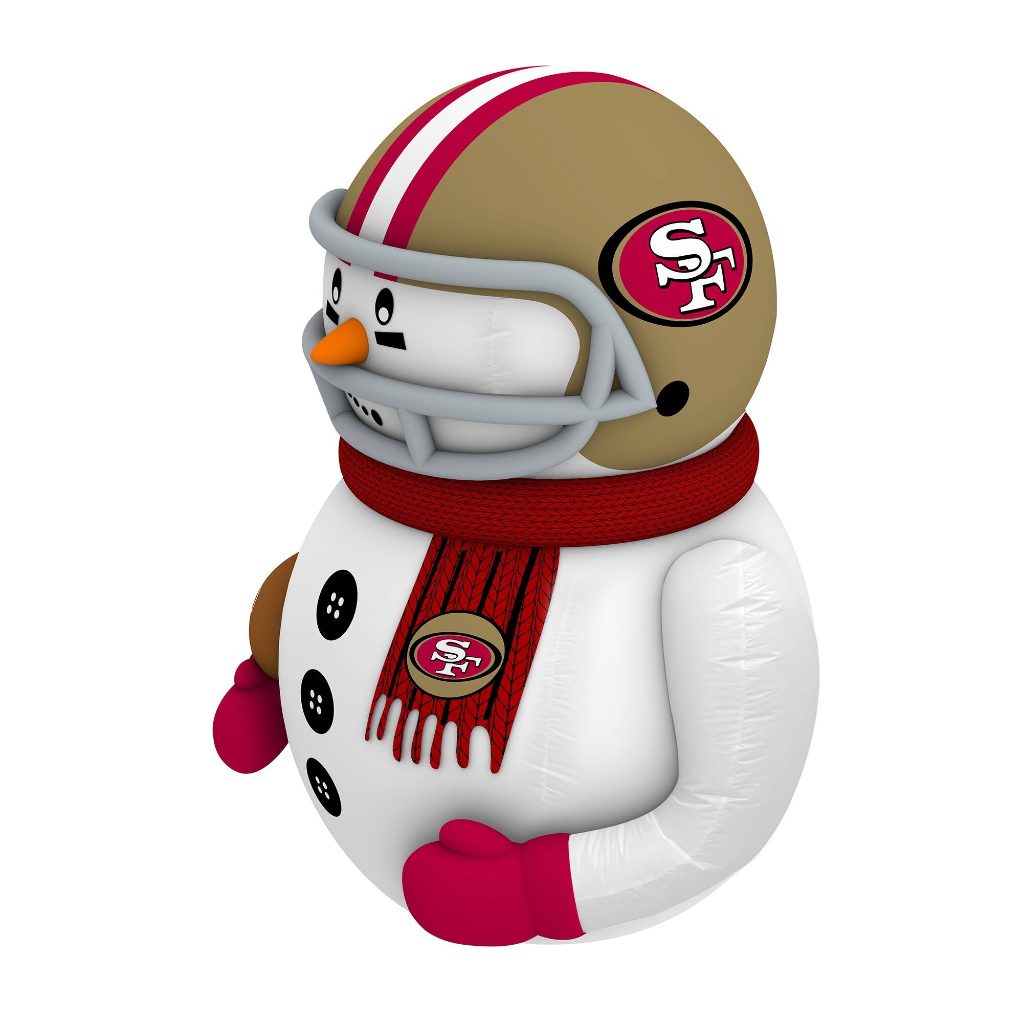 Alt View 1. Sporticulture - San Francisco 49ers 7' Inflatable Snowman Player - Gold.