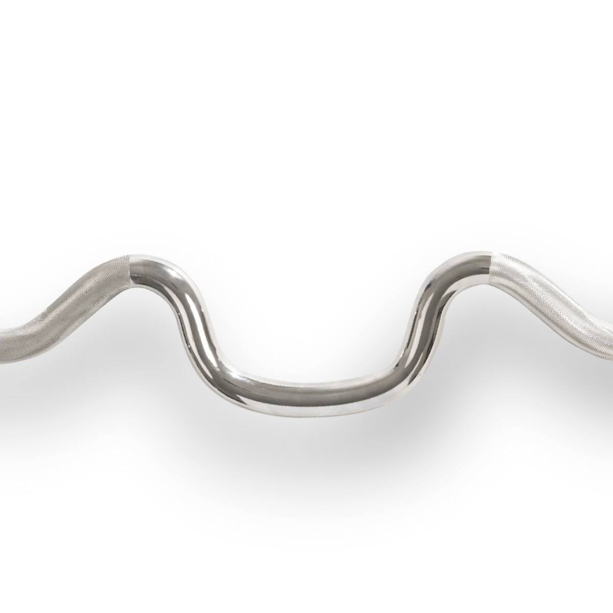 Angle. Sunny Health & Fitness - 48” Super Curl Olympic Barbell Bar - Silver.