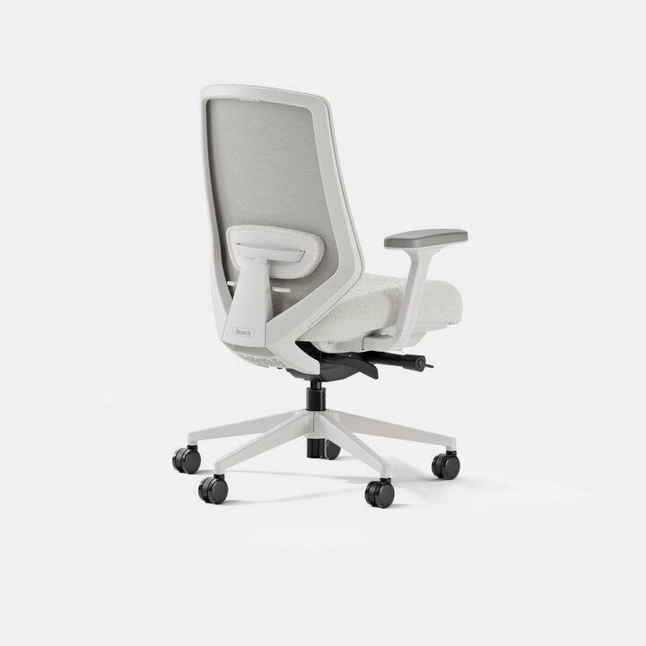 Left. Branch Furniture - Ergonomic Chair Pro – Premium Office Seating with 14 Points of Adjustment & Dynamic Lumbar Support - White / Mineral.