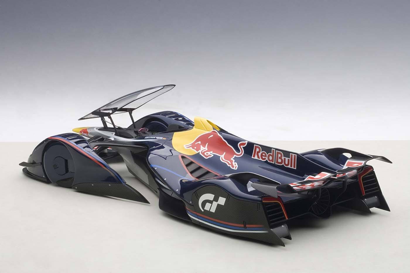 Alt View 1. Autoart - Red Bull X2014 Fan Car Red Bull Color Sebastian Vettel 1/18 Model Car by Autoart.