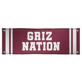 Victory Corps - /White Montana Grizzlies 2' x 6' Vinyl Claw Horizontal Banner - Maroon