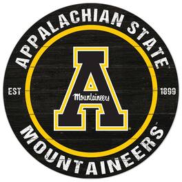 Jardine - Appalachian State Mountaineers 20'' x 20'' Indoor/Outdoor Circle Sign - Black