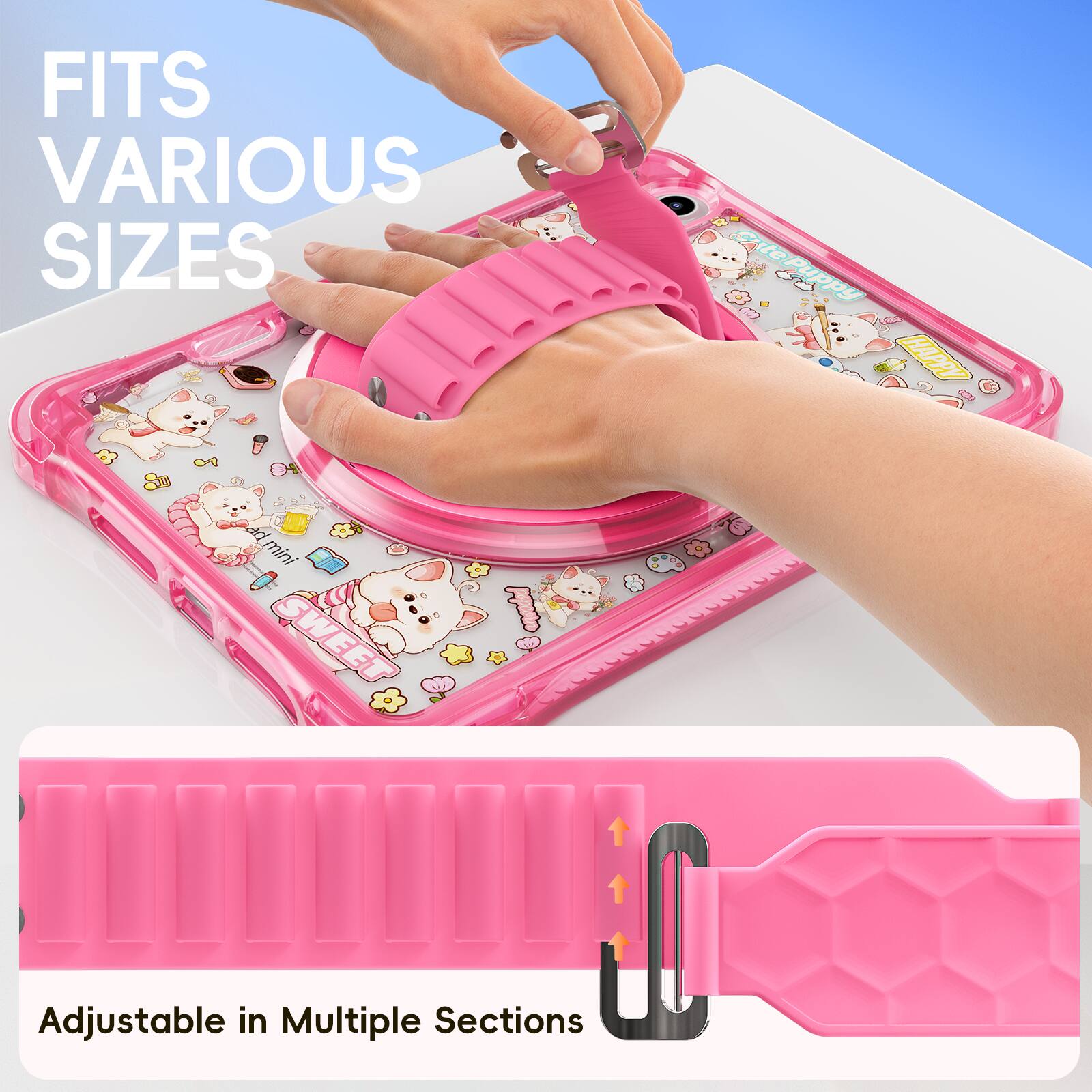 FITS VARIOUS SIZES

Adjustable in Multiple Sections