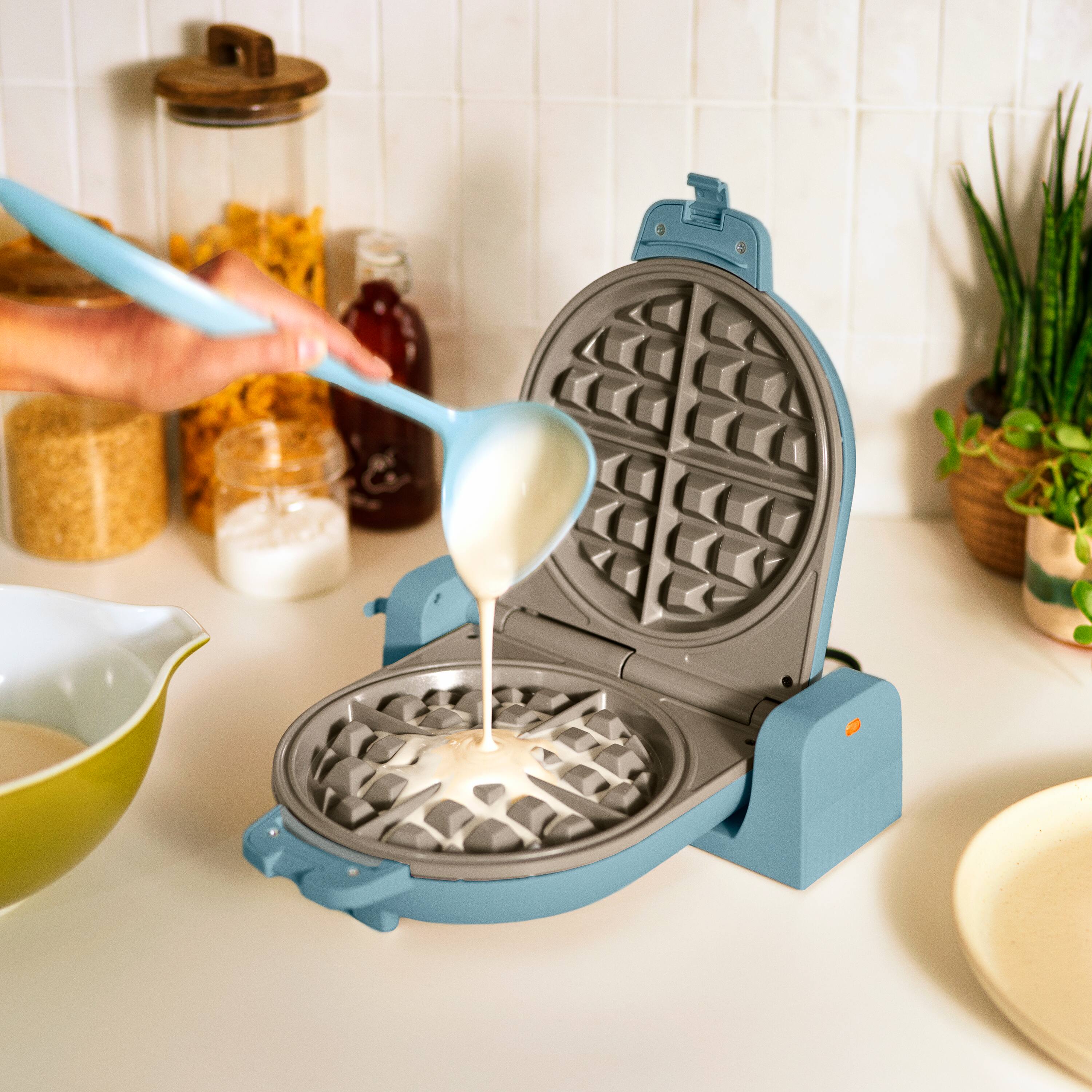 Alt View 7. Bella - Fits-anywhere Kitchenware: Flip & Store Belgian Waffle Maker - Surf.