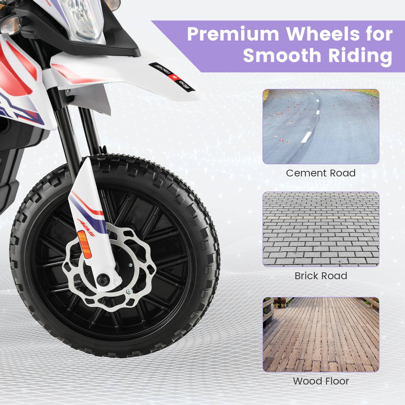 Premium Wheels for Smooth Riding

Cement Road

Brick Road

Wood Floor