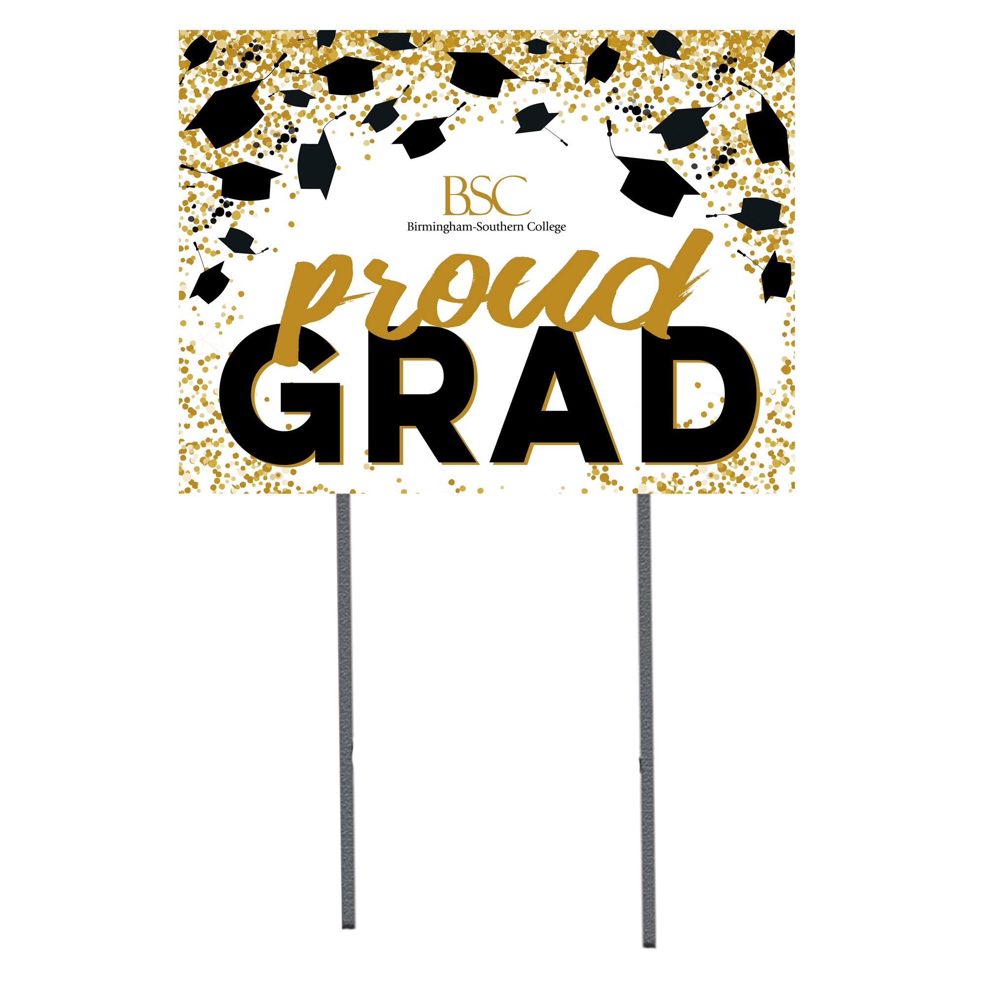 Birmingham-Southern Panthers 18" x 24" Proud Grad Yard Sign