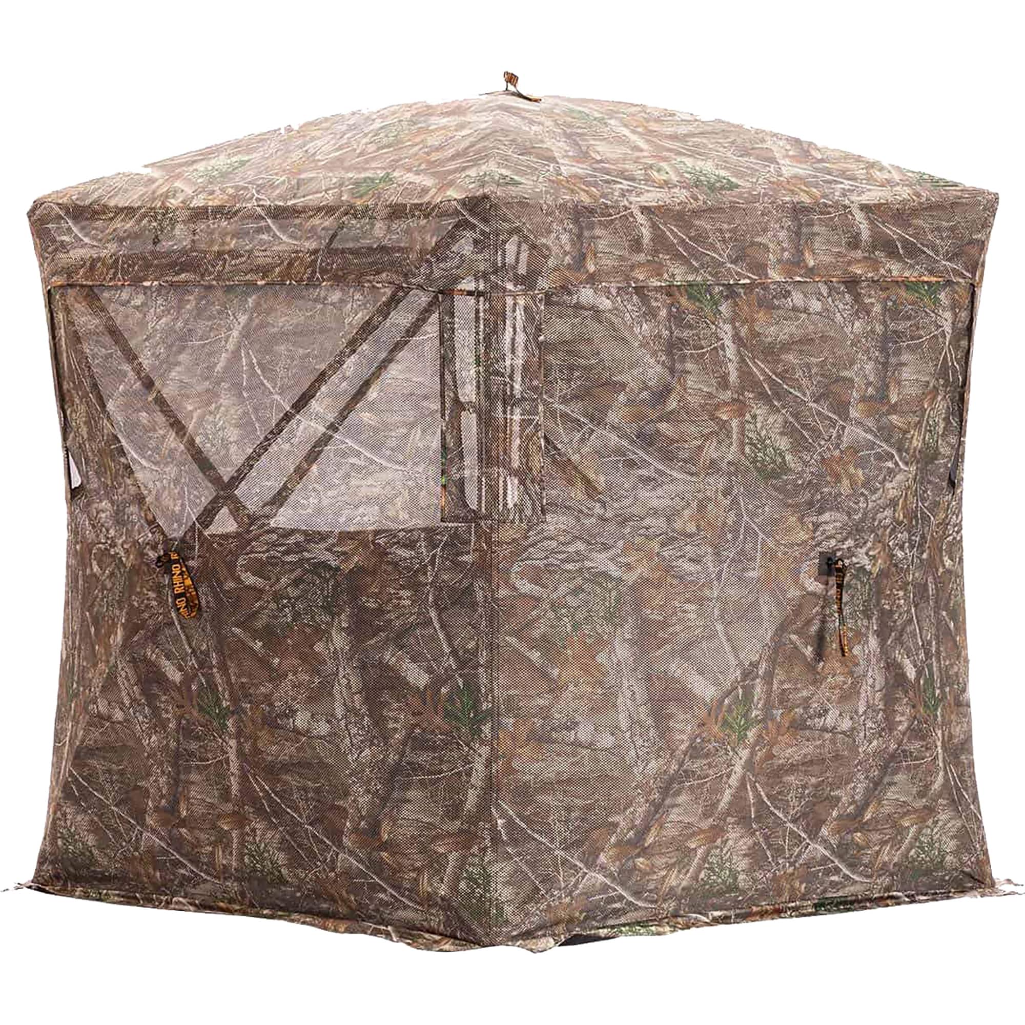 Rhino - 270 Hunting 3-Person See-Through Blind - Realtree Edge