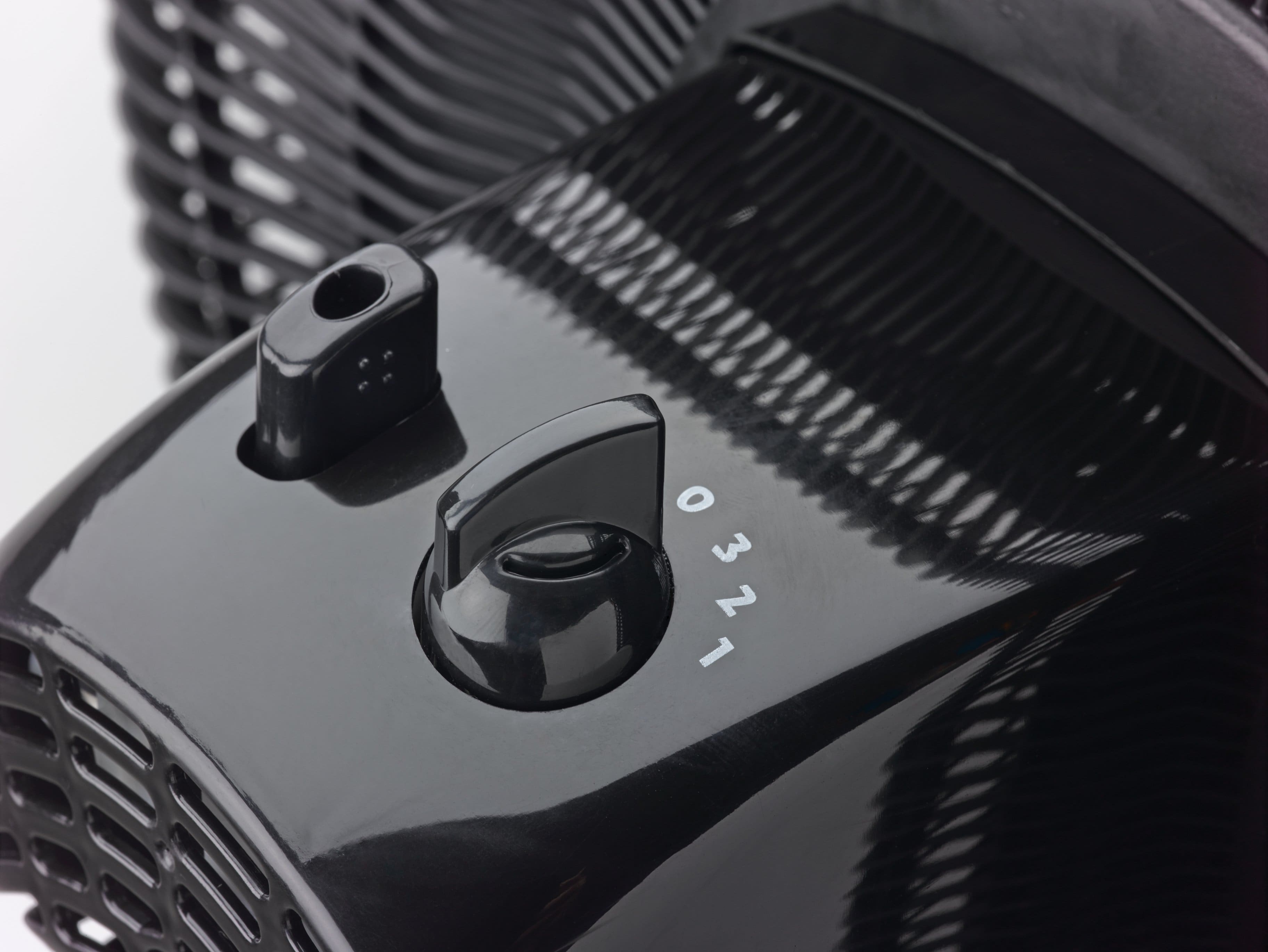 Alt View 4. Lasko - 18 in. Oscillating 3-Speed Adjustable Large Room Pedestal Fan - Black.