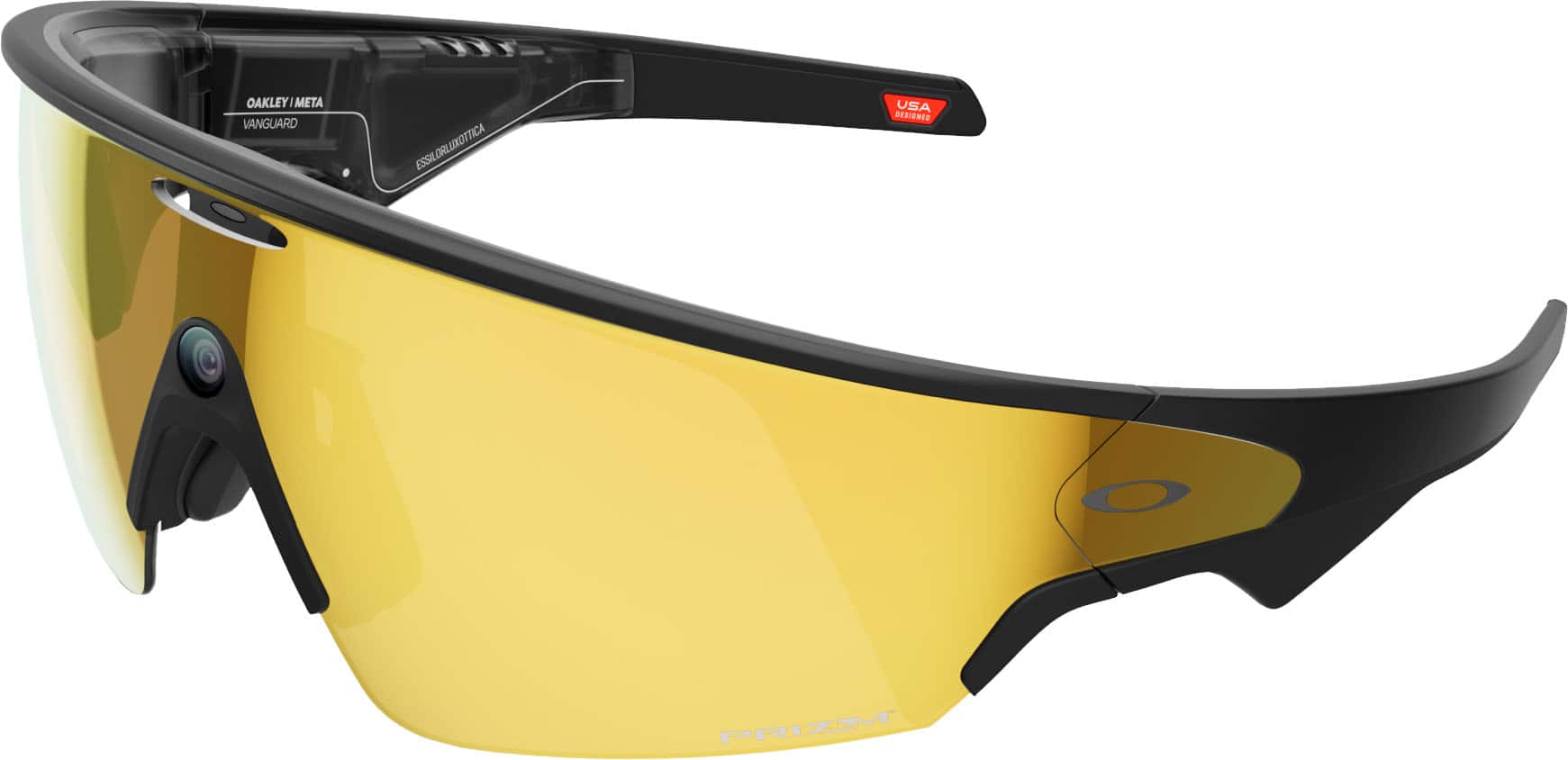 Oakley Meta - Vanguard with Meta AI, Audio, Photo, Video Compatibility - Prizm 24K lenses - Black - Front_Zoom