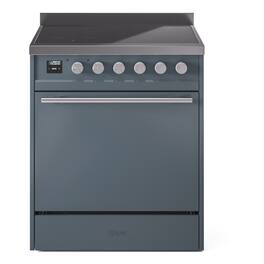 ILVE - Professional Plus II 30 inch Induction Range with 4 Induction Elements - Blue Grey