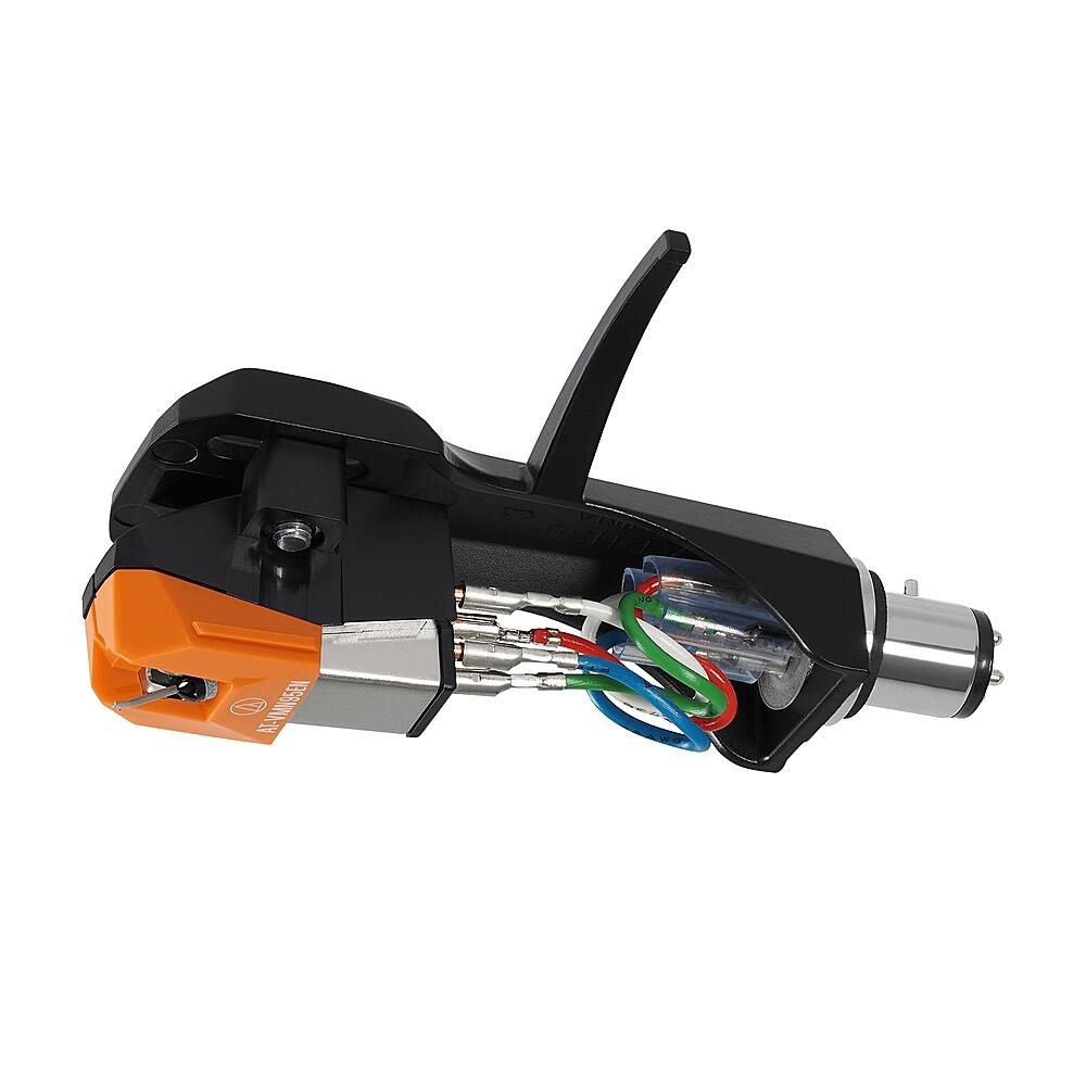 Angle. Audio-Technica - Audio Technica AT-VM95EN/H Headshell/Cartridge Kit - Orange.