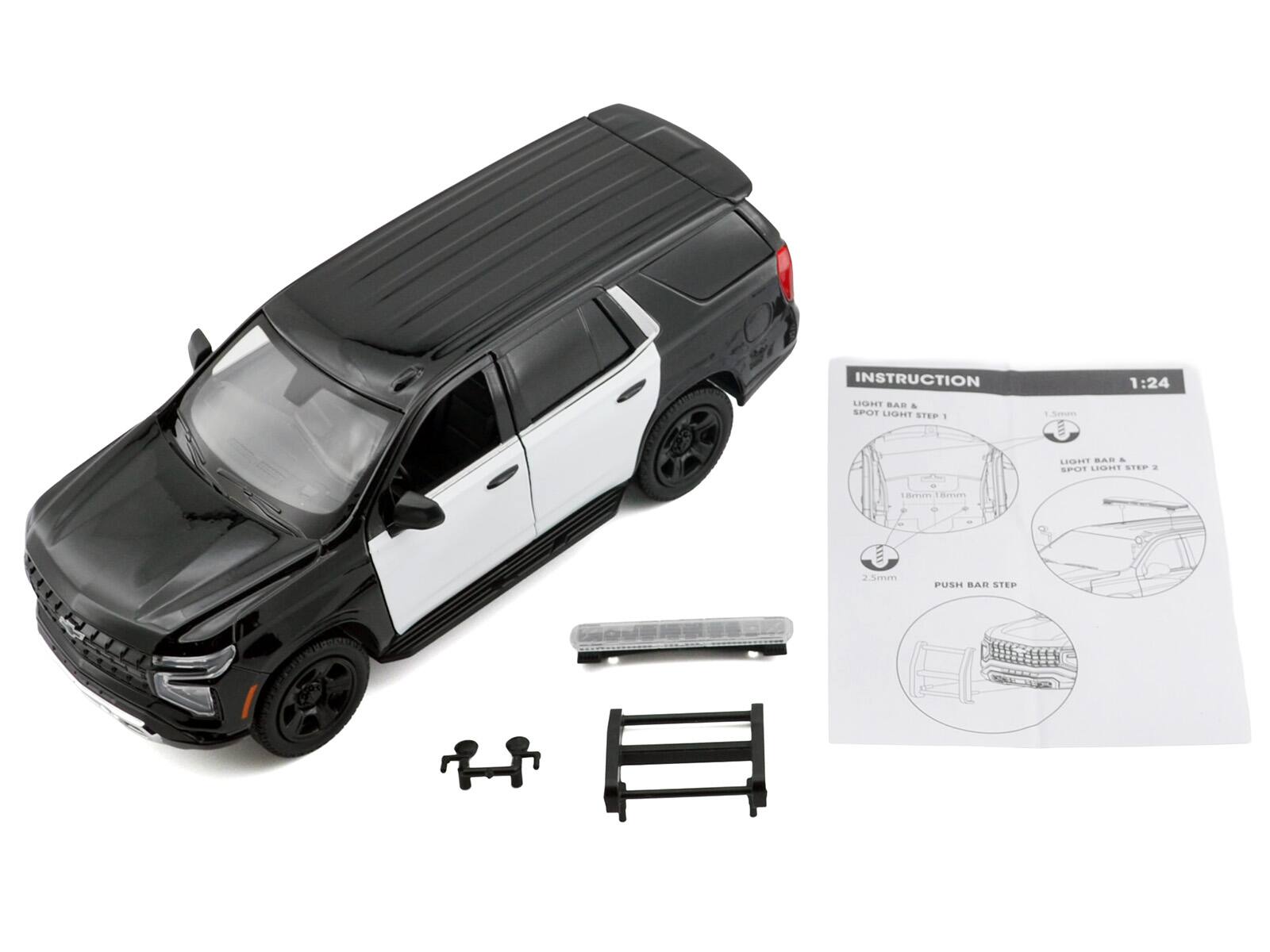 INSTRUCTION LIGHT BAR & SPOT LIGHT STEP 1  
Sumen a 1:24 U BAP - SPOT LOSET STEP a - Bnnn Brm  
2. Smm PUSEE BAR STEP