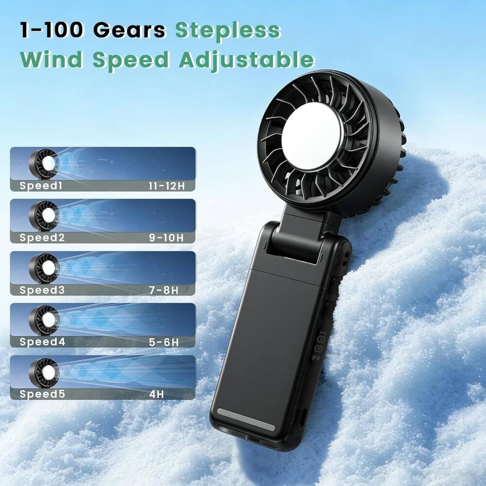1-100 Gears Stepless Wind Speed Adjustable

Speed1 11-12H  
Speed2 9-10H  
Speed3 7-8H  
Speed4 5-6H  
Speed5 4H