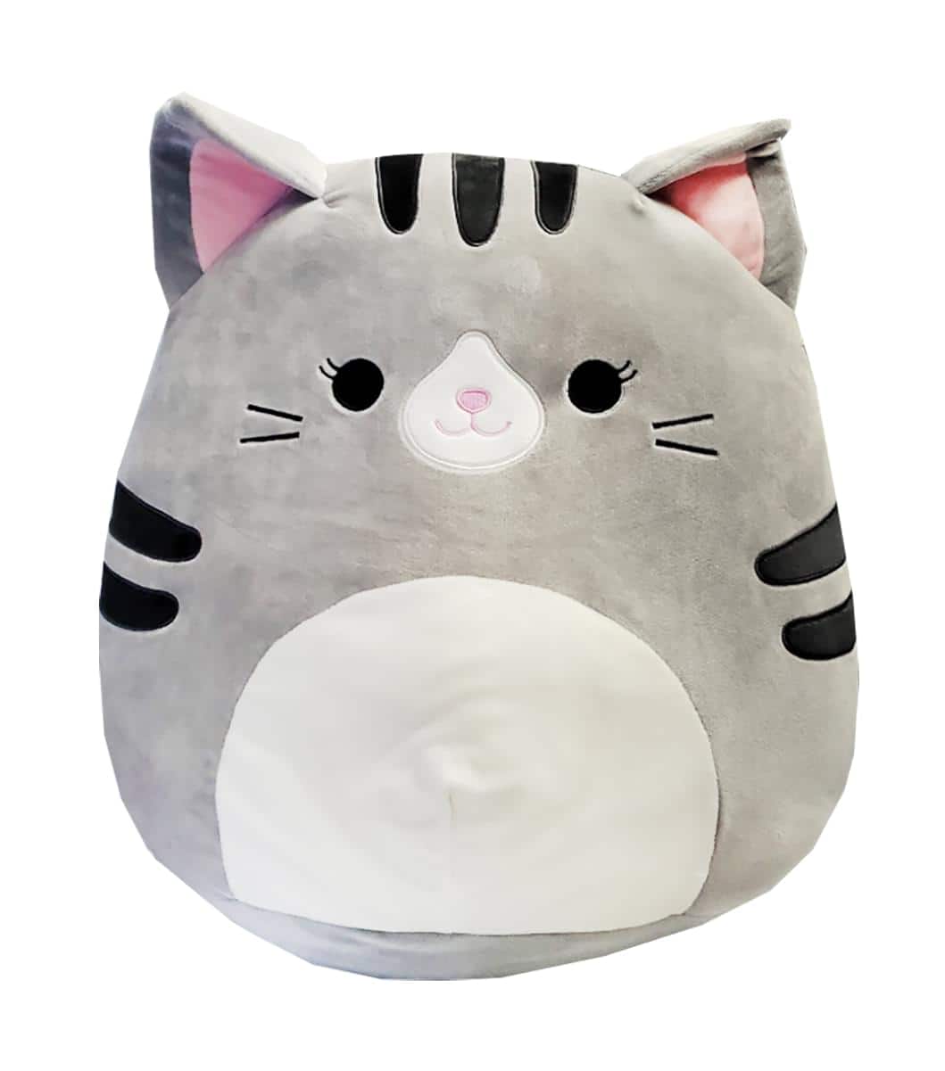 Kellytoy - Squishmallow 8 Inch Plush | Tally the Grey Cat - Gray