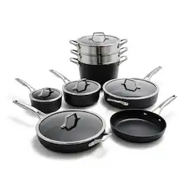 Calphalon - Premier Hard-Anodized Nonstick Aluminum Cookware Set, 13-Piece Set - Black