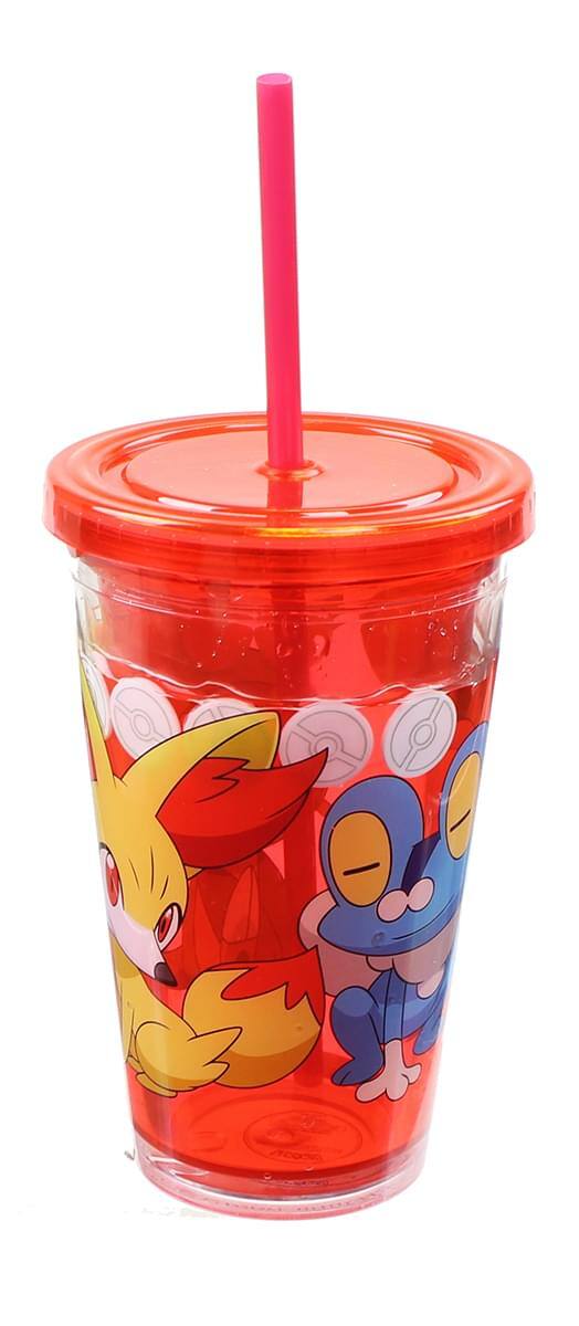 Alt View 1. Pokémon - Pokemon Group 18oz Carnival Cup w/ Floating Confetti Pokeballs - Red.