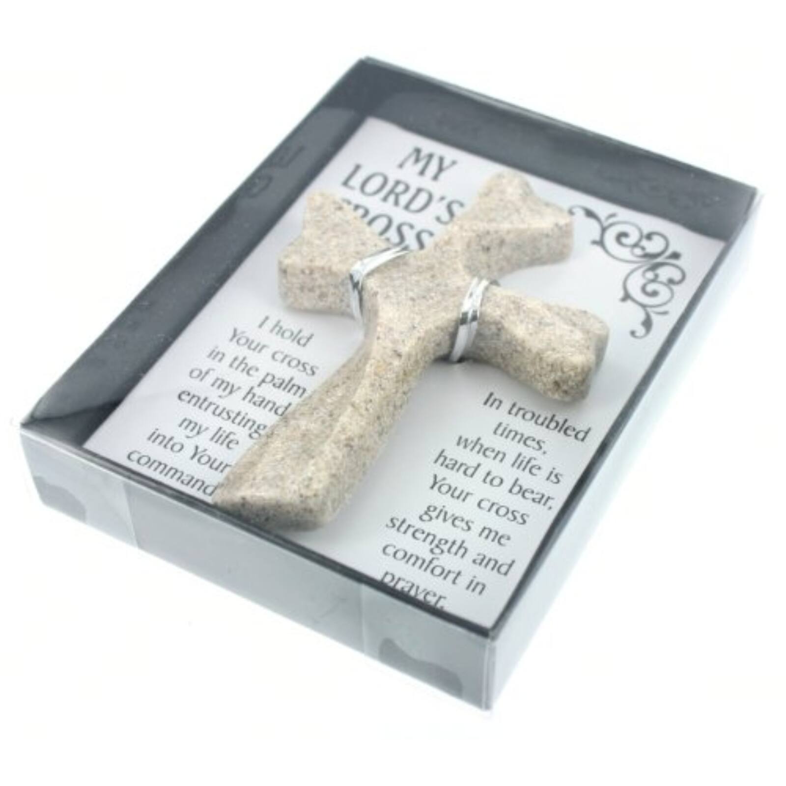 MY LORD'S CROSS

I hold Your cross in the palm of my hand, entrusting my life into Your command.

In troubled times, when life is hard to bear, Your cross gives me strength and comfort in prayer.